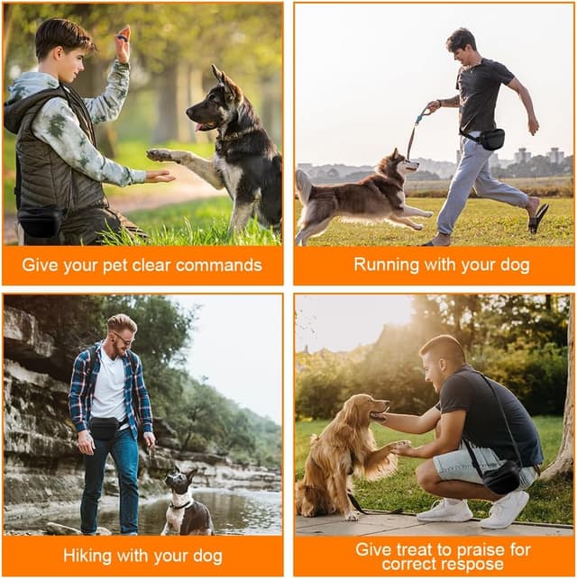 Thumbnail 6 de Aomig Silicone Premium Dog Treat Pouch with Magnetic Closure (Black) – portable walking & training dog food bag