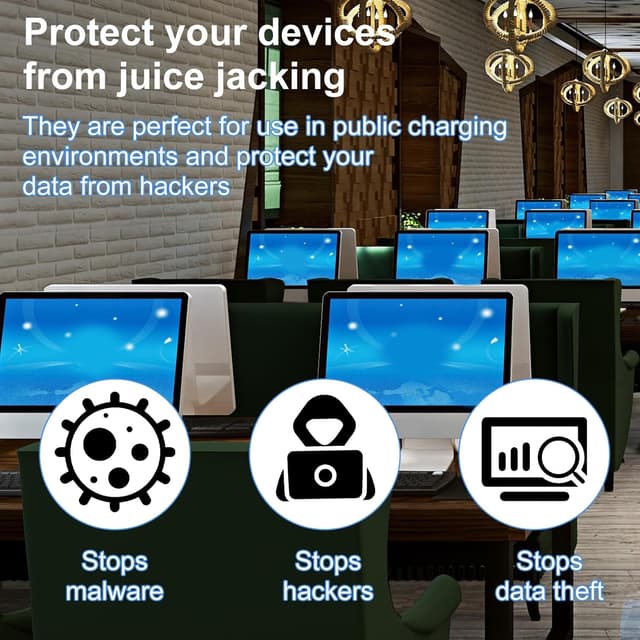 Detalle 2 de talNite USB & USB-C Data Blocker Set (2 Pack) – charge-only adapters to help prevent juice jacking