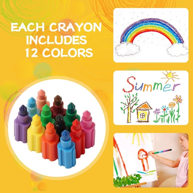 Thumbnail 2 de Vicloon Pastelli impilabili 10 pezzi 12 colori