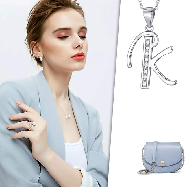 Thumbnail 5 de MASADA Collana Lettera Argento 925 46 cm