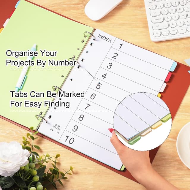 Thumbnail 5 de File Dividers A4 3 Pack 10-Part