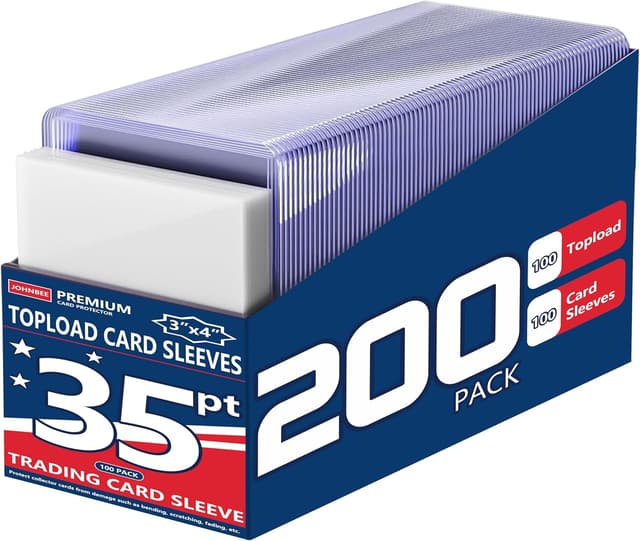 Imagen de 200 Card Sleeves 3x4 Hard Top Loaders en OfertitasTOP
