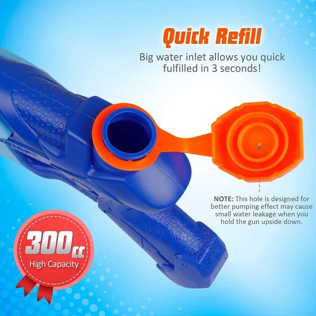 Thumbnail 3 de D-FantiX Water Guns for Kids 2 Pack 300cc