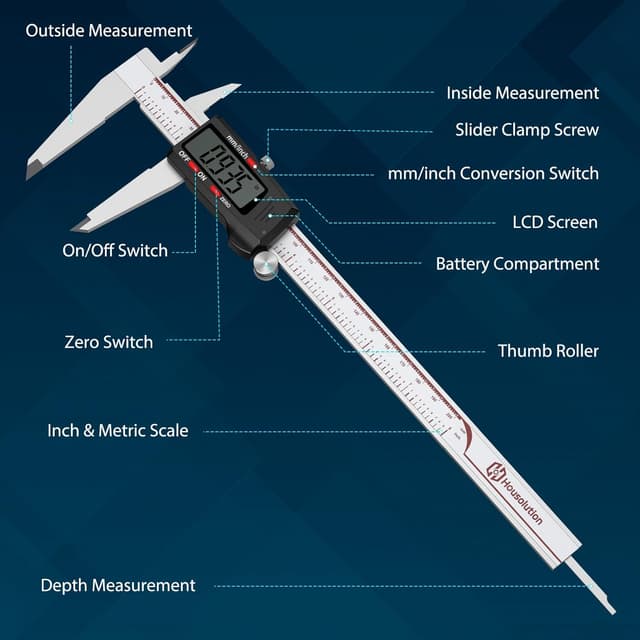 Thumbnail 1 de Housolution Digitaler Messschieber 8 Zoll â Messschieber đ