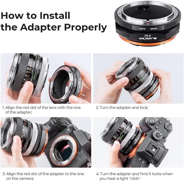Thumbnail 5 de K&F CONCEPT FD-E adaptador montura E para Canon FD