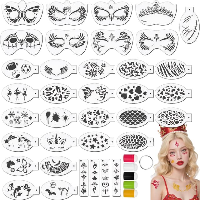 Imagen de Hainue 36 Plantillas pintacaras 36 unidades en OfertitasTOP