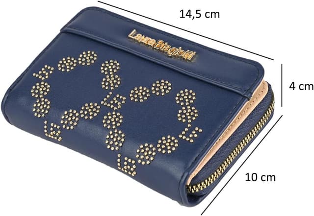 Detalle 2 de Laura Biagiotti portefeuille femme en simili-cuir PU avec boîte cadeau (modèles à 1 ou 2 zips)