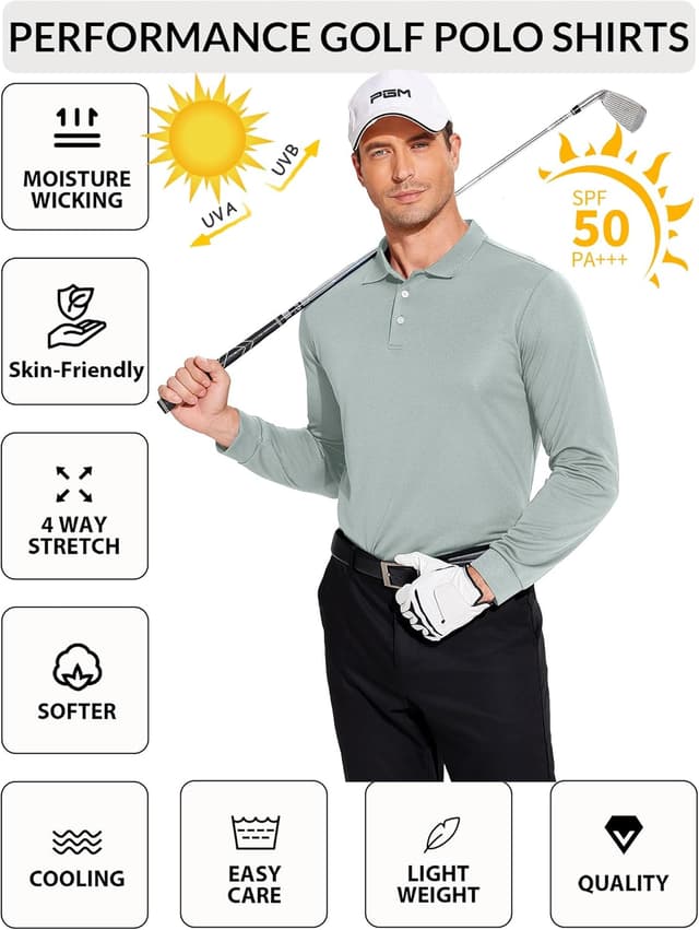Thumbnail 2 de PINSPARK Polo Uomo maniche lunghe UPF 50