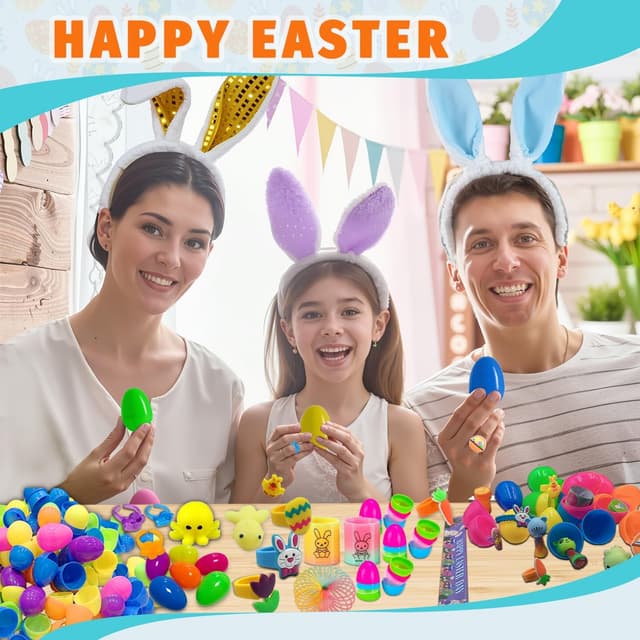 Thumbnail 4 de 300pcs Easter Eggs with Toys Bulk