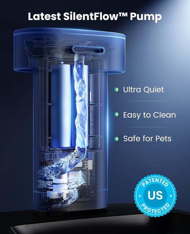 Detalle 2 de oneisall Wireless Cat Water Fountain 2.2L — motion sensor cats 🐱