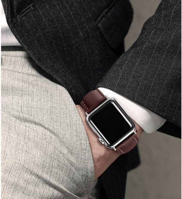 Detalle 2 de BYISYUE 22mm leather watch strap