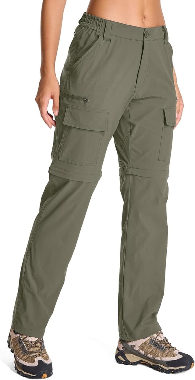 Detalle de Women’s Convertible Quick-Dry Hiking Pants with Zip-Off Legs and Cargo Pockets