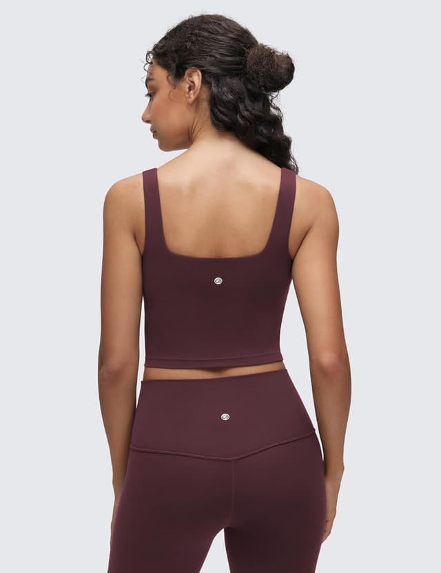 Detalle 2 de CRZ YOGA Butterluxe : soutien-gorge sport rembourré à col carré pour yoga & Pilates