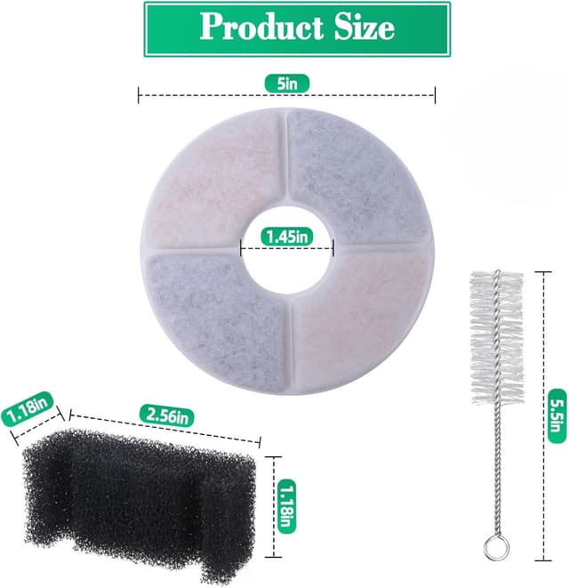 Detalle de SAIERTE Cat Water Filter Cartridges 8 Pack