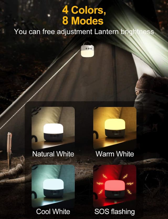 Detalle de LED Campinglampe YFW mit 5200 mAh Akku