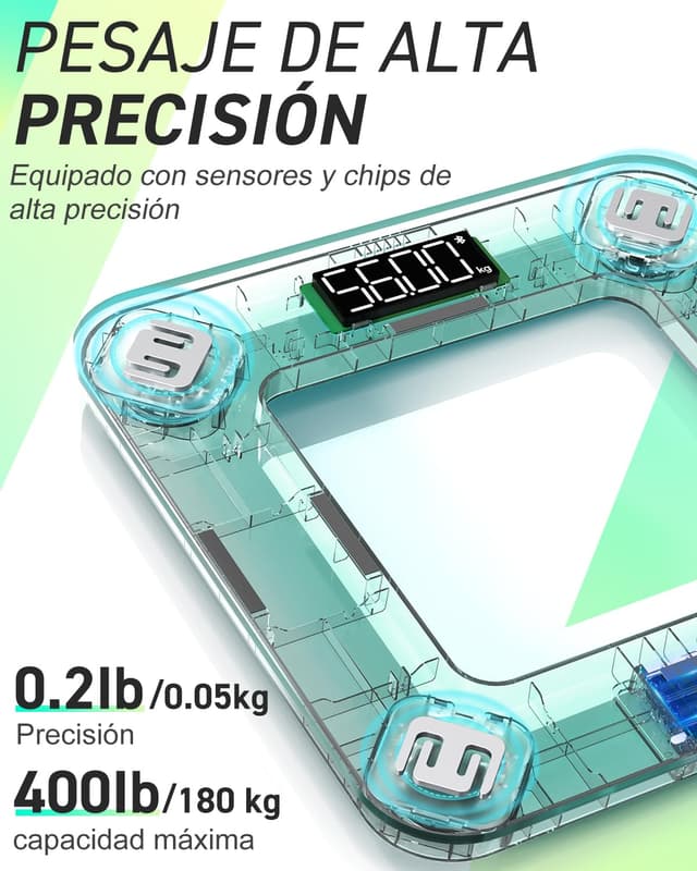 Thumbnail 5 de INSMART Báscula Grasa Corporal Bluetooth 180 kg