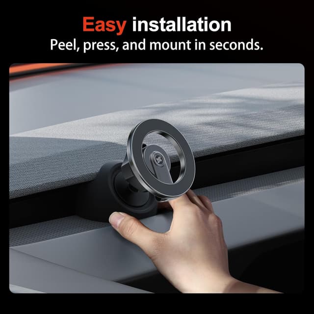 Detalle 2 de YONZEE Magnetic Phone Mount for 2024+ Tesla Model 3 Highland & 2025+ Model Y Juniper (360° rotation)
