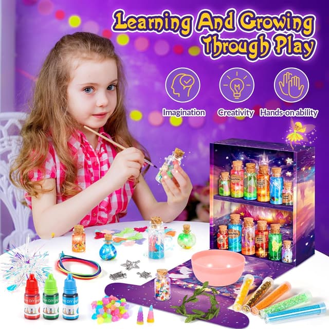 Detalle 2 de Subtail Kreative Geschenk für Kinder – Zaubertrank-Set DIY ab 6–11 Jahre (Bastelset)