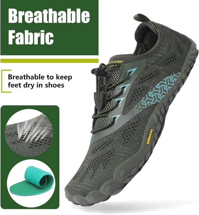 Detalle de SAGUARO Scarpette da Mare traspiranti barefoot con punta larga e suola antiscivolo