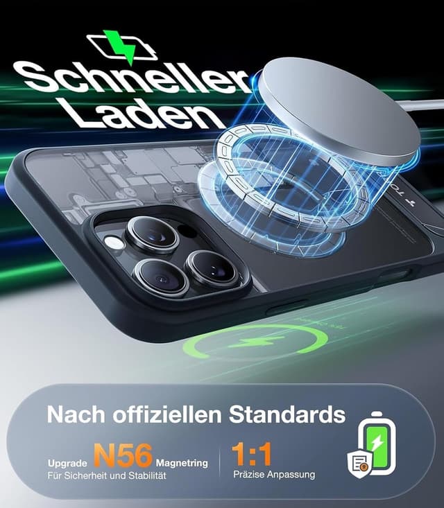 Detalle 2 de TORRAS Ostand L1 iPhone 16 Pro Max Hülle mit MagSafe