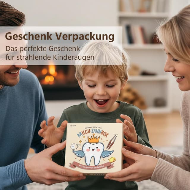 Detalle de Gzxhsy Zahnfee-Geschenkset für Milchzähne (Zahnbox mit 2 Münzen, Lupe & Brief)