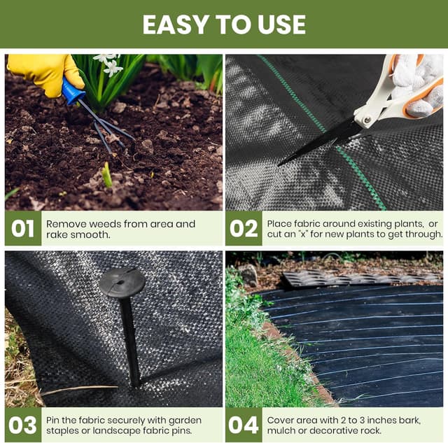 Thumbnail 4 de Velway Weed Control Membrane 1x10m landscape fabric 🌱