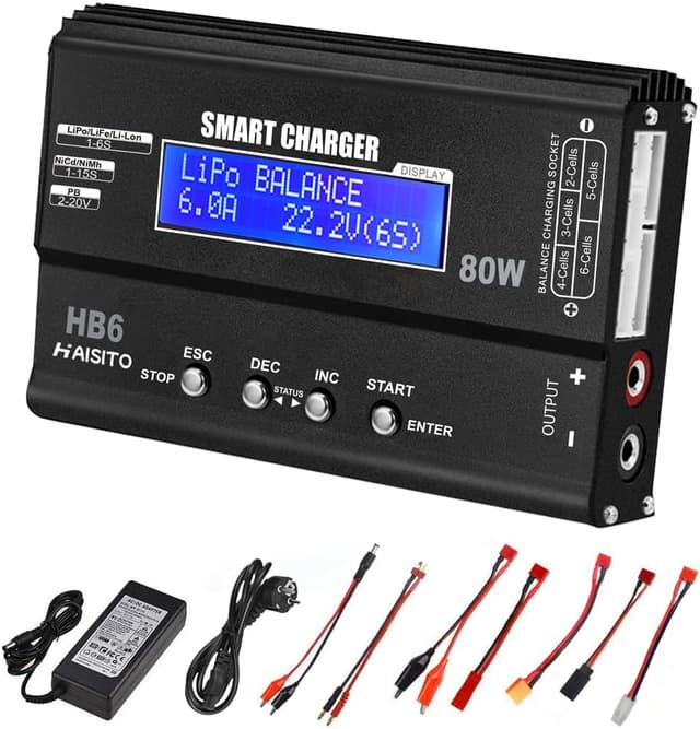 Detalle de Haisito HB6 caricabatterie RC 80W 6A