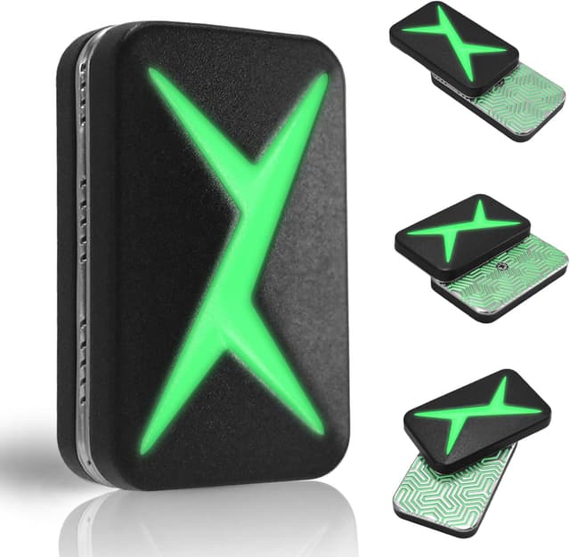 Detalle de HIDEDC Breakthrough Fidget Slider (Trackless EDC) in Black/GLoW