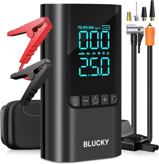 Detalle de 5000A Jump Starter Power Pack with Air Compressor