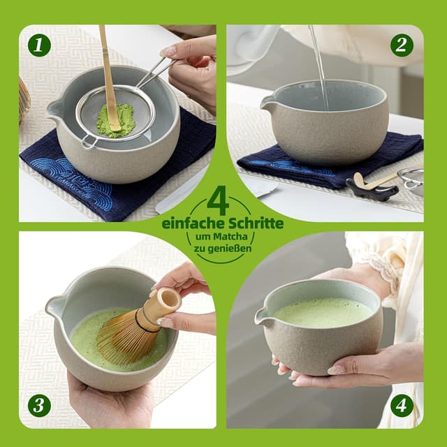 Detalle 1 de TEANAGOO Matcha Set 7-teiliges Starterkit