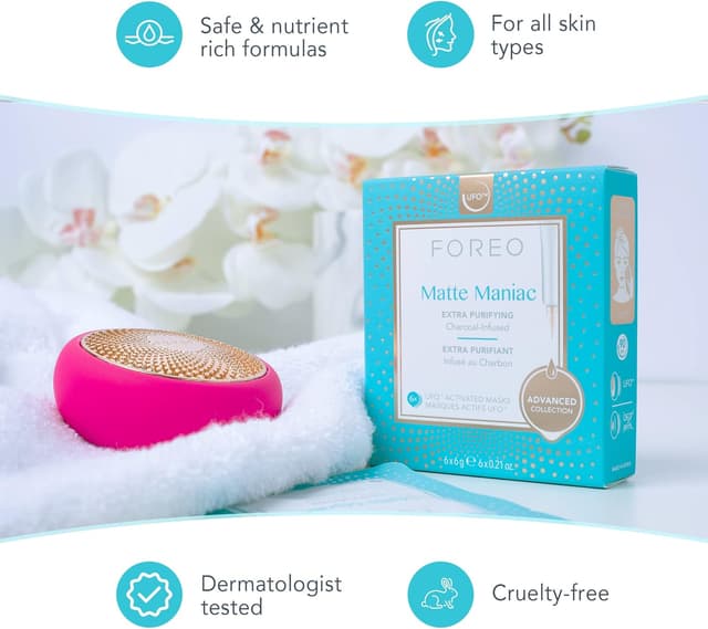 Detalle 1 de FOREO Matte Maniac 2.0, maschera viso idratante 8 ore