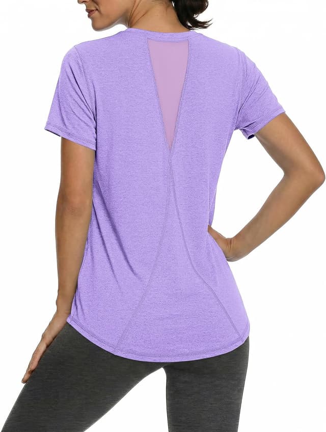 Thumbnail 6 de Gyabnw maglietta sportiva donna con scollo a V, manica corta e rete traspirante