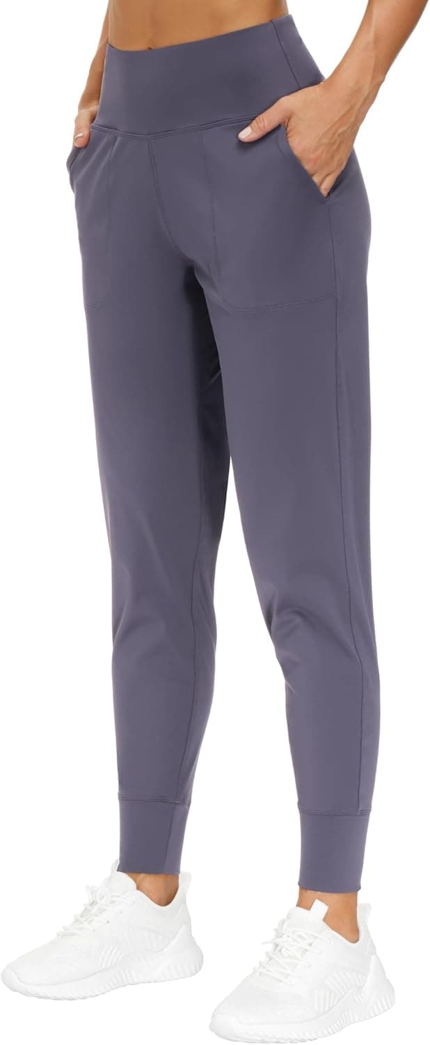 Detalle de THE GYM PEOPLE Women’s Lightweight Joggers — 4-Way Stretch Tapered Lounge Pants