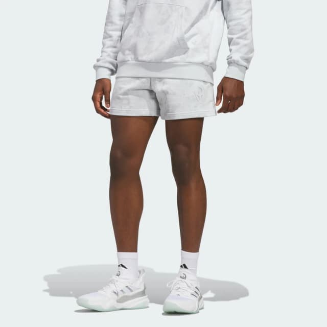 Detalle de Pantalón corto Adidas Mahomes Iced Time French Terry gris