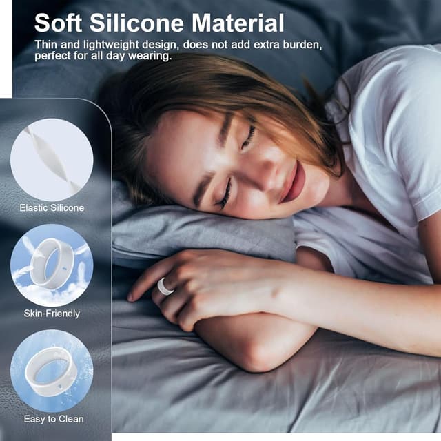 Detalle de 12-Pack Silicone Ring Covers compatible with Oura Ring Gen 4/4 Ceramic, Oura Gen 3 & Ultrahuman Ring