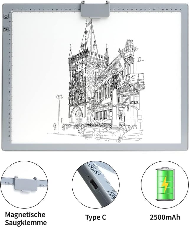 Thumbnail 4 de Table lumineuse A3 LED rechargeable 3 couleurs