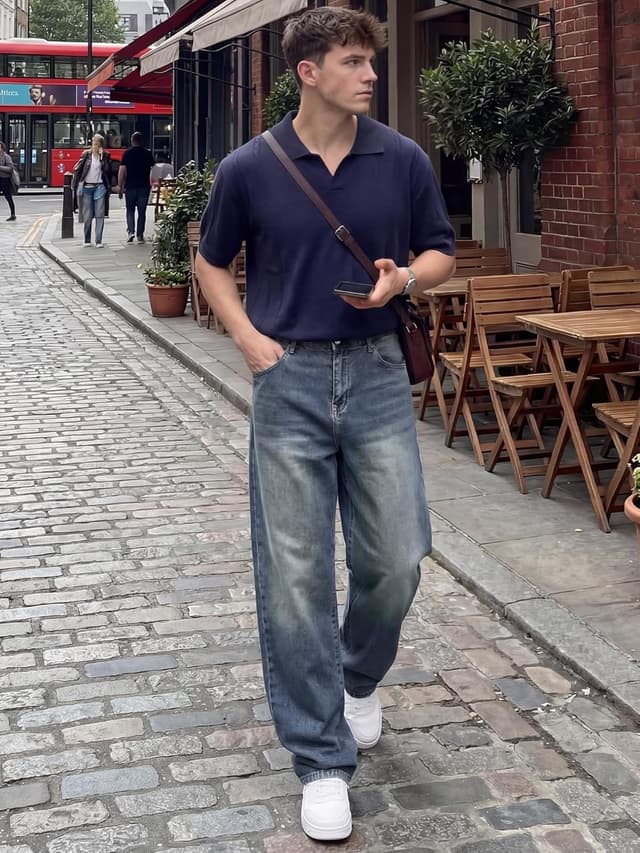 Detalle 1 de JMIERR Baggy Jeans Loose Fit 32"