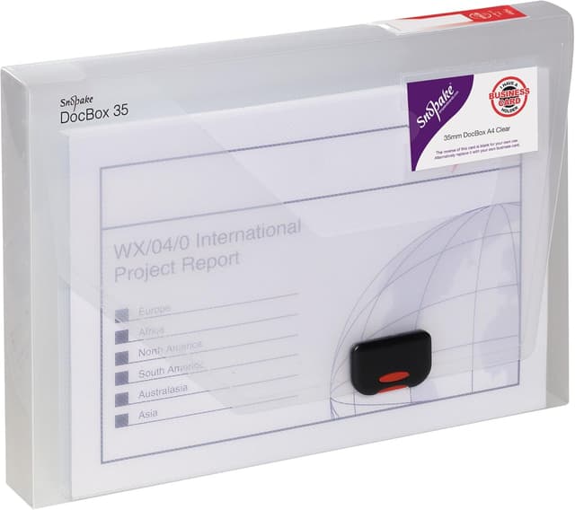 Detalle de Snopake A4 DocBox Clear 35 mm Box File