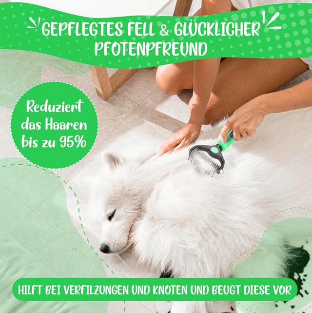 Detalle 2 de TESTURTEIL Unterwollbürste für Langhaar 🐾