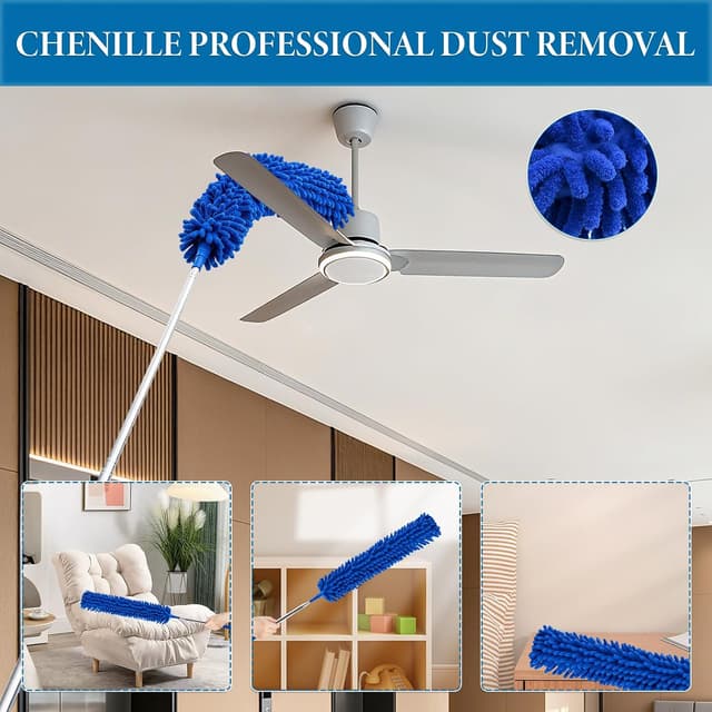 Detalle 2 de TAIANJI Staubwedel Teleskop 245 cm ausziehbar