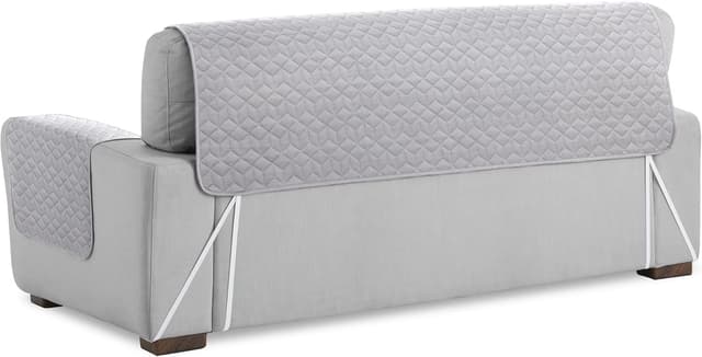 Detalle 2 de Textilhome Geometric Circus Funda Sofá 3 Plazas, Protector Gris
