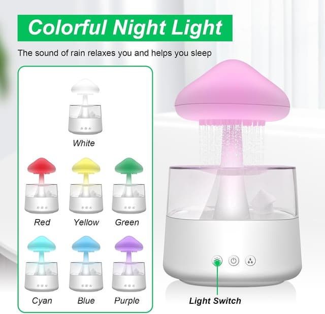 Thumbnail 4 de RUIZHI Humidificateur 450ml Effet Pluie 🌧