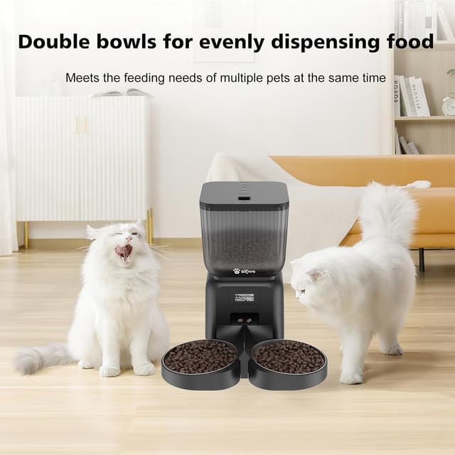 Detalle 2 de Olfjurk 5L Automatic Cat Feeder — Programmable 1–6 Meals 🐱