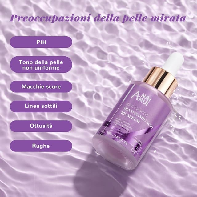 Detalle de ANAiRUi siero all’acido tranexamico con niacinamide e acido ialuronico, 30 ml