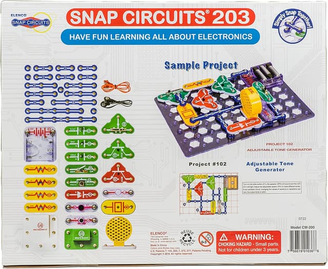 Detalle 2 de Snap Circuits 203 Electronics Kit 200+ Projects