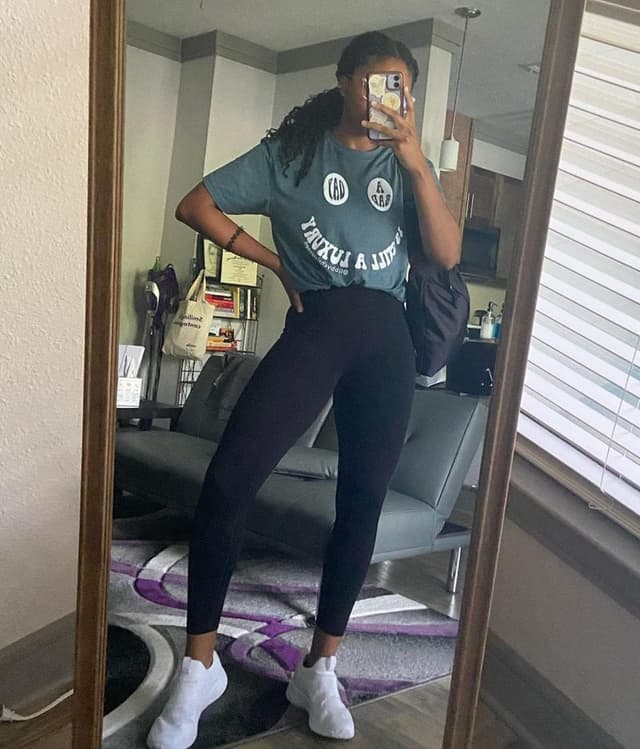 Detalle de TomTiger Women’s 7/8 High-Waisted Yoga Leggings with Tummy Control