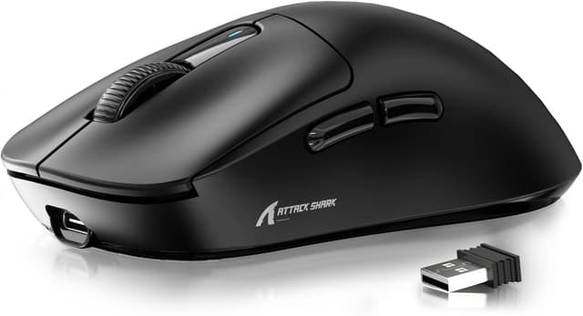 Detalle de ATTACK SHARK X3 49g Superlight gaming mouse with PixArt PAW3395 (BT/2.4G wired), up to 26,000 DPI, 200 hours battery