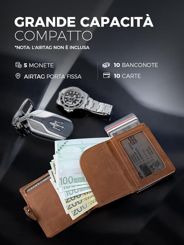 Thumbnail 4 de LORZOR Portafoglio Airtag Slim 10 carte