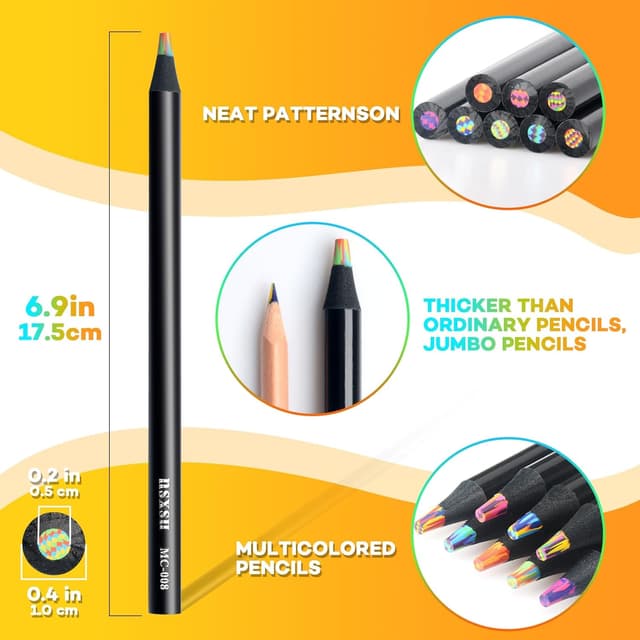 Thumbnail 5 de nsxsu Ostergeschenke 8 Farben Regenbogenstifte ✏