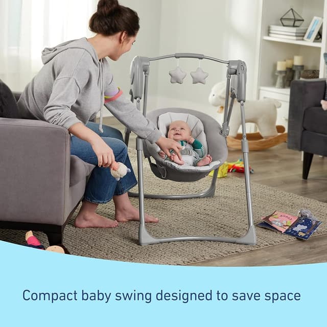 Thumbnail 4 de Graco Slim Spaces Compact Baby Swing Reign